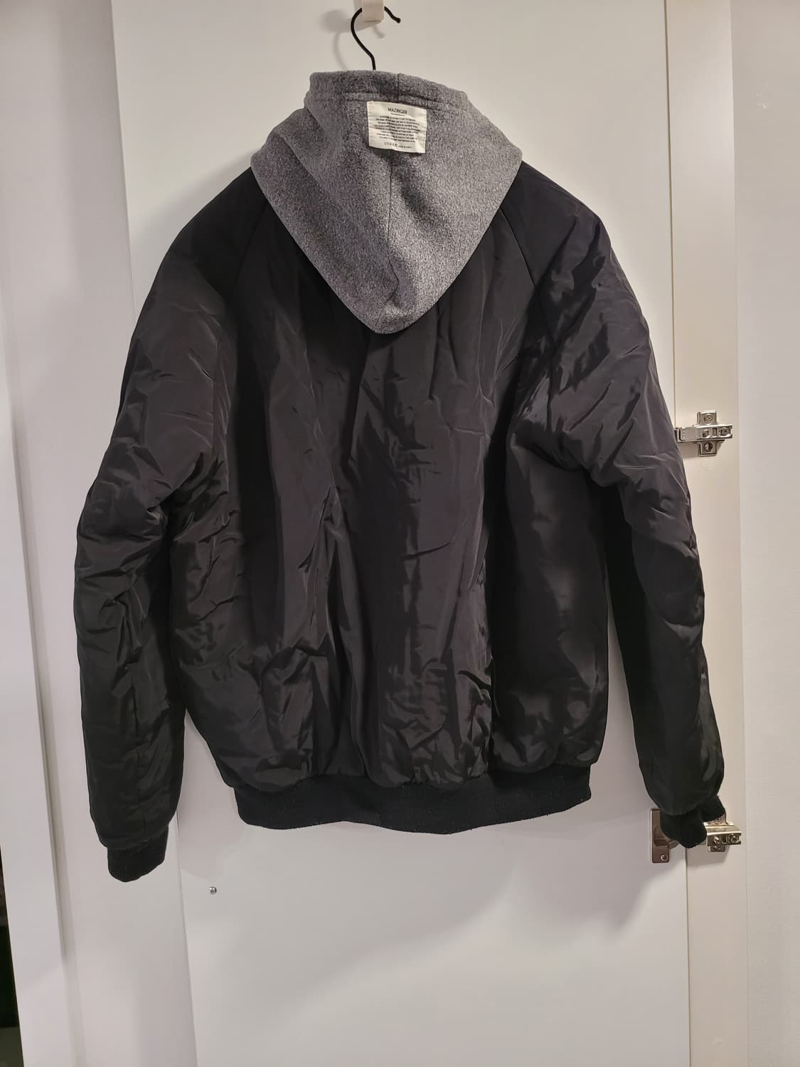 후드 항공점퍼 블랙 (가슴 63 / 총장 65) 상품이미지2