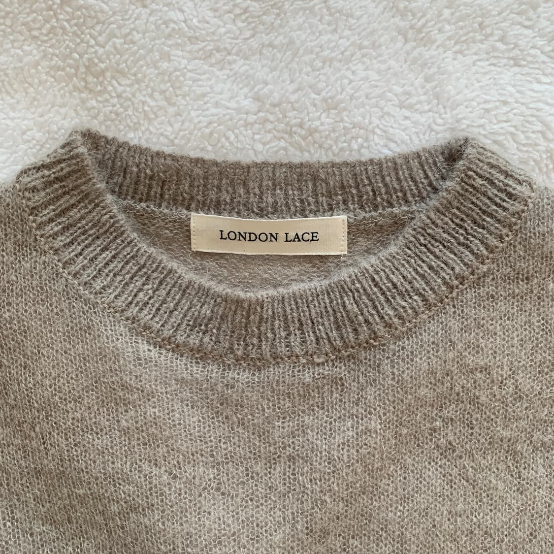 빈티지 LONDON LACE 모헤어 스타일 얇은 라운드 니트 상품이미지4