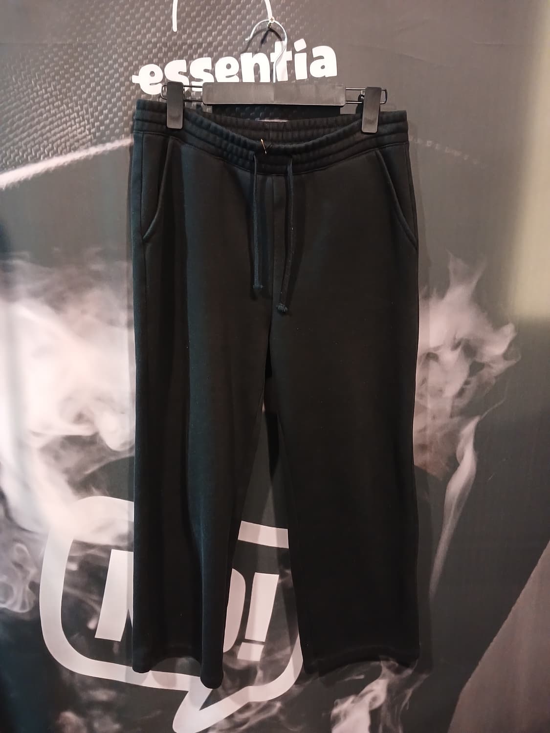 블랙 기모 트레이닝 팬츠 상품이미지1