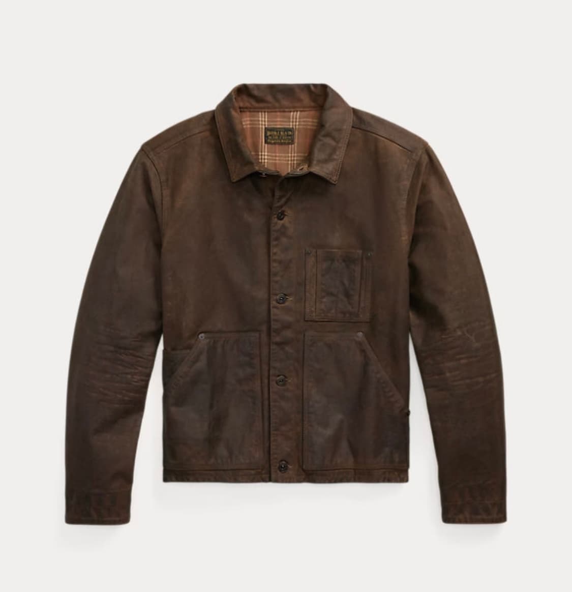 RRL 25fw 오일레더 트러커 L사이즈 상품이미지4