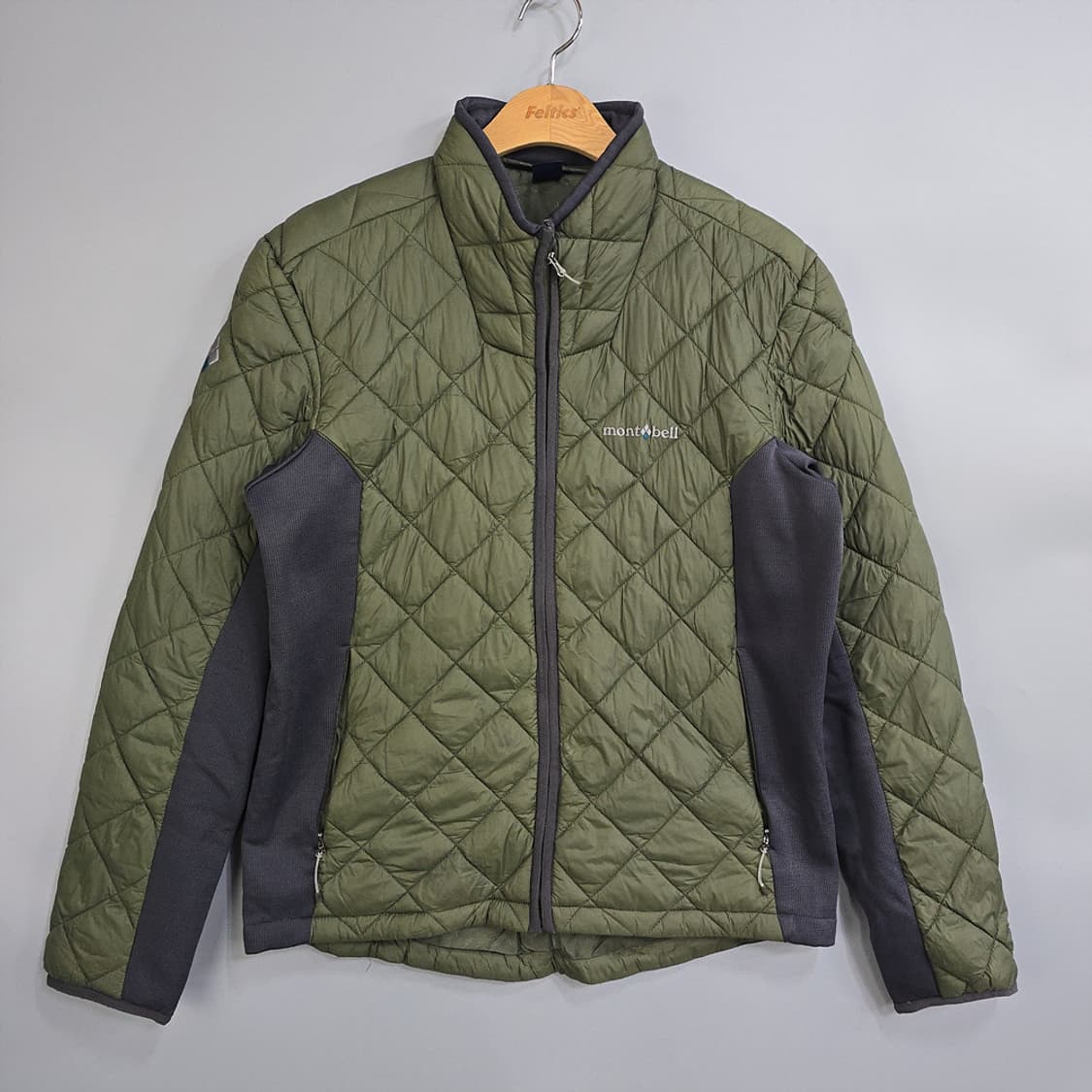 몽벨 퀼팅 경량 패딩 자켓 카키 100 상품이미지1