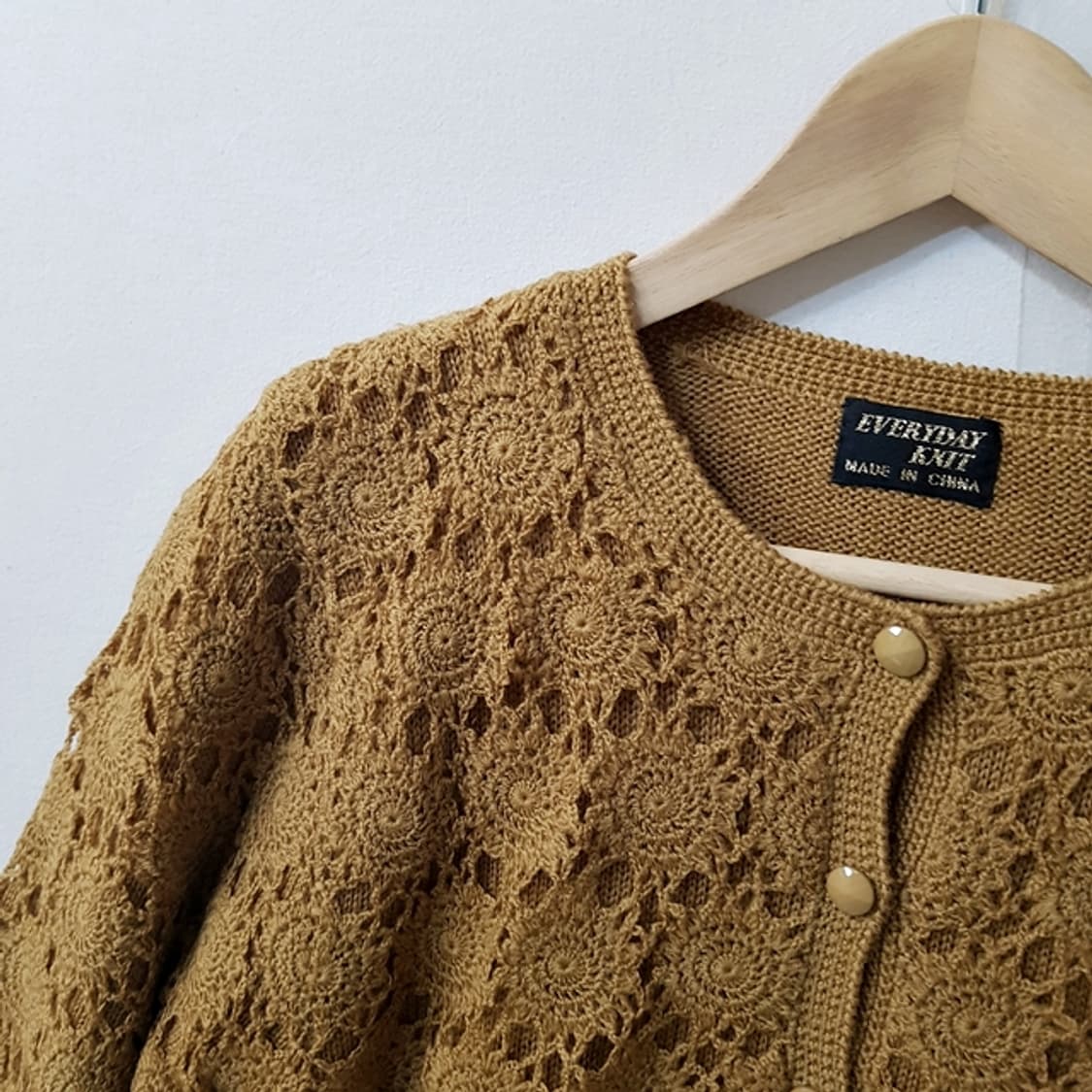 EVERYDAY 모 100% 가디건 카멜 상품이미지2