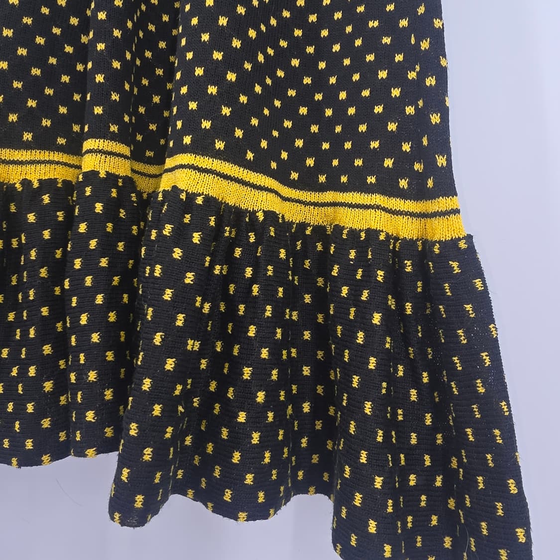 블랙 땡땡이 롱 원피스 옐로우 포인트 상품이미지9