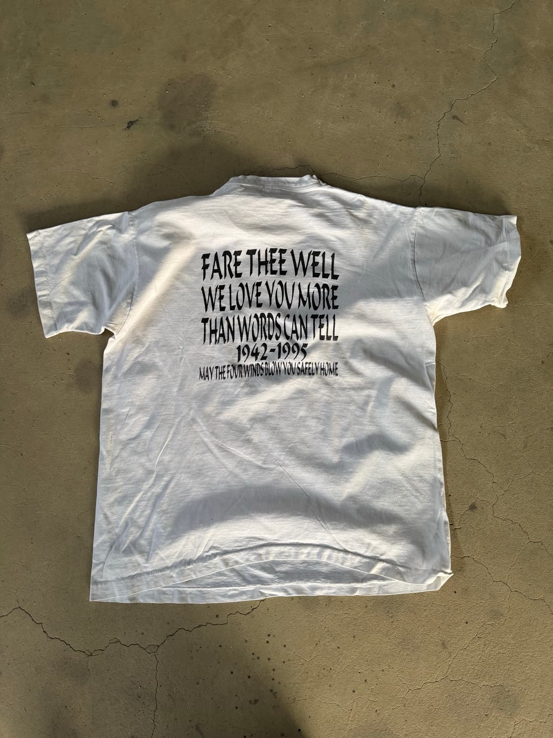 120$ 빈티지 90s Jerry Garcia 티셔츠 XL 그레이티드 상품이미지3