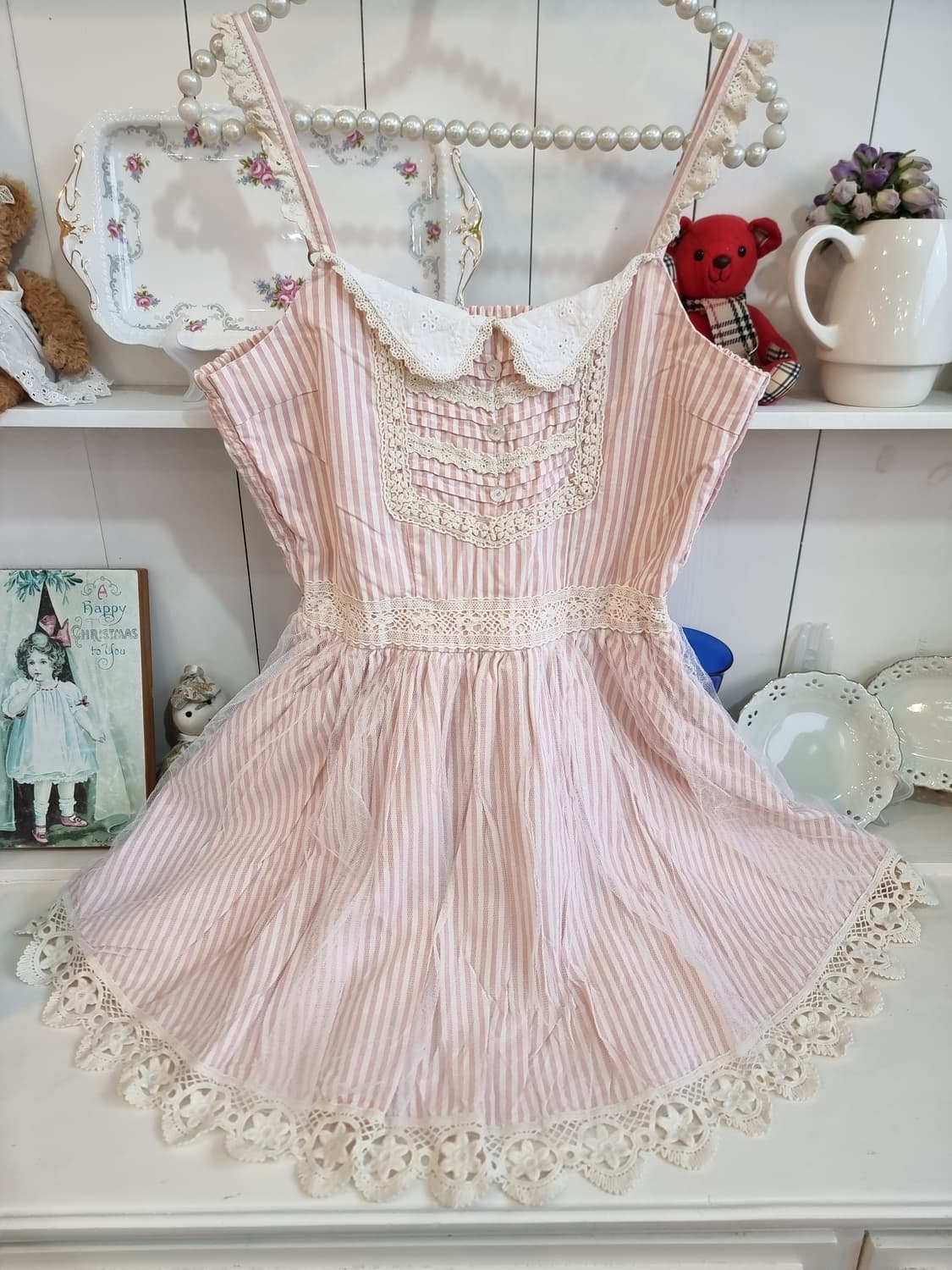 LIZ LISA리즈리사 딸기우유 스트라이프원피스 상품이미지5