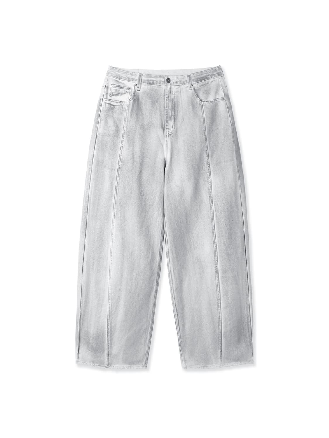 오와이 로우햄 스티치 볼륨 와이드 데님팬츠 M  상품이미지5