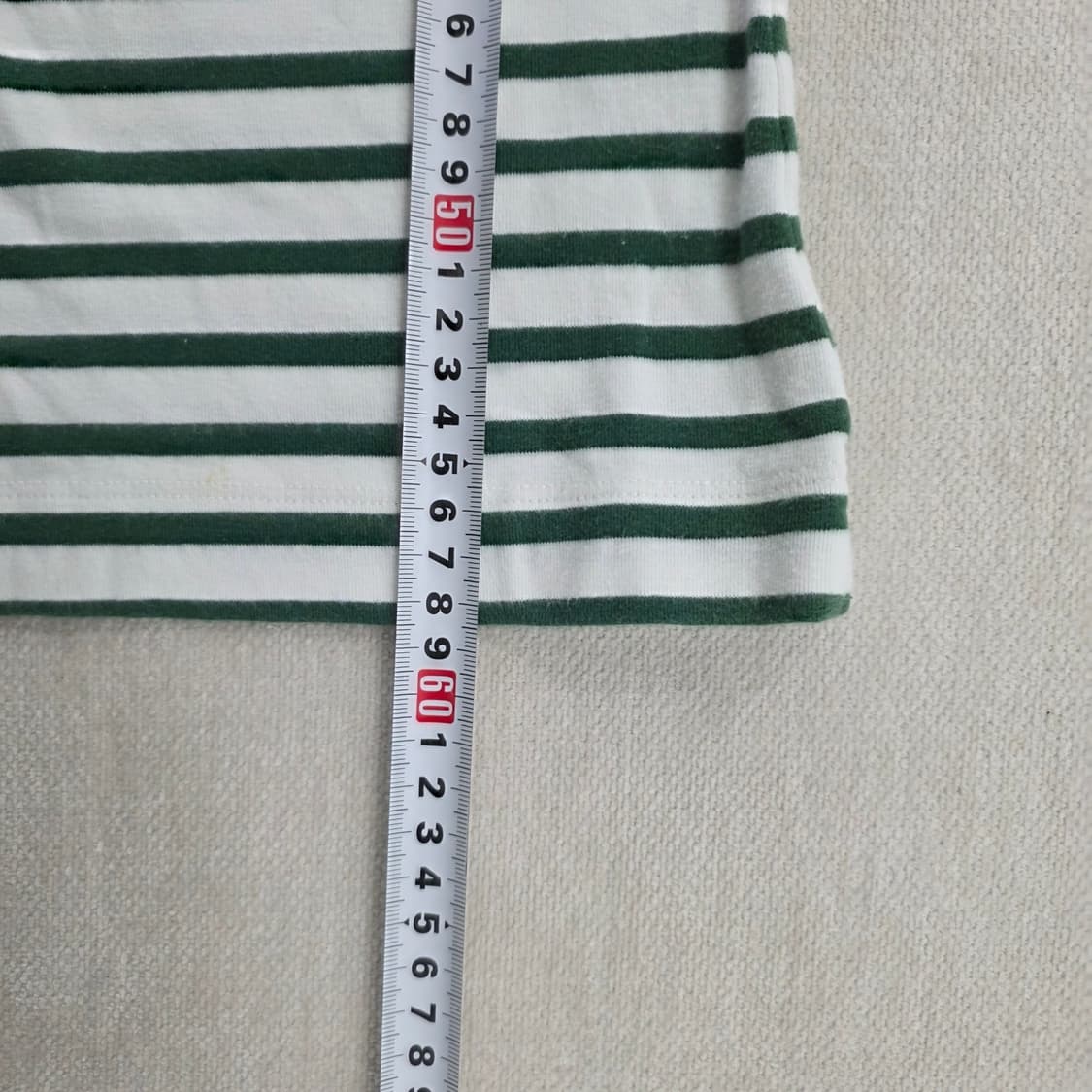 [실측] 헤지스 스트라이프 반팔 0213J 상품이미지5