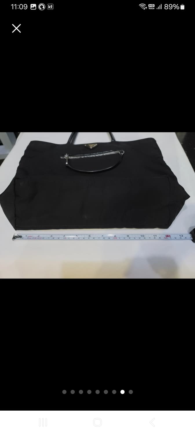 프라다 블랙 테수토 나일론 트라이앵글 금장 쇼퍼백 상품이미지8