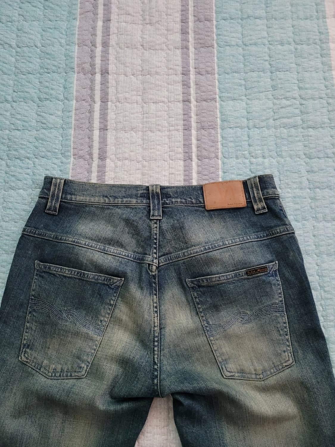  누디진 Nudie jean 씬핀 오가닉 그린블루 스판슬림진 32-33 상품이미지7