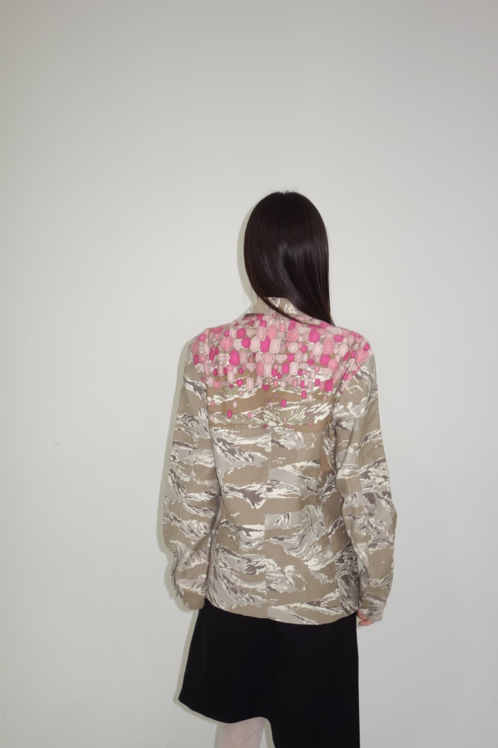 언더커버 AW01 “D.A.V.F” 헤비 코튼 카모 패널 자켓 상품이미지2