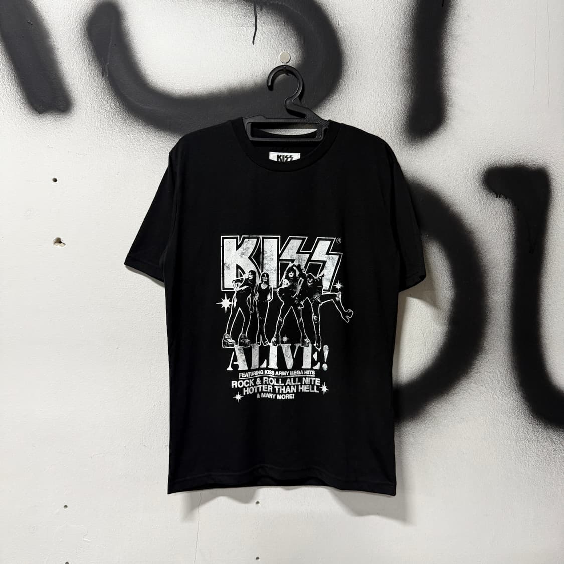 KISS 1975s 앨범 ALIVE! 기념 굿즈 반팔 밴드 티셔츠 상품이미지1