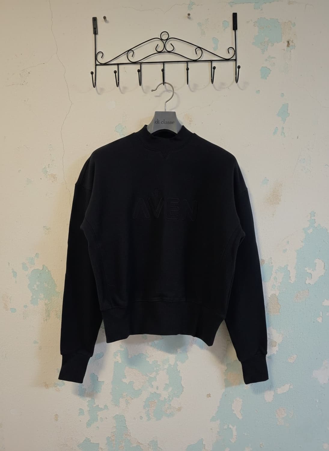 Aven 우먼 오버핏 맨투맨 블랙 66~77 상품이미지1