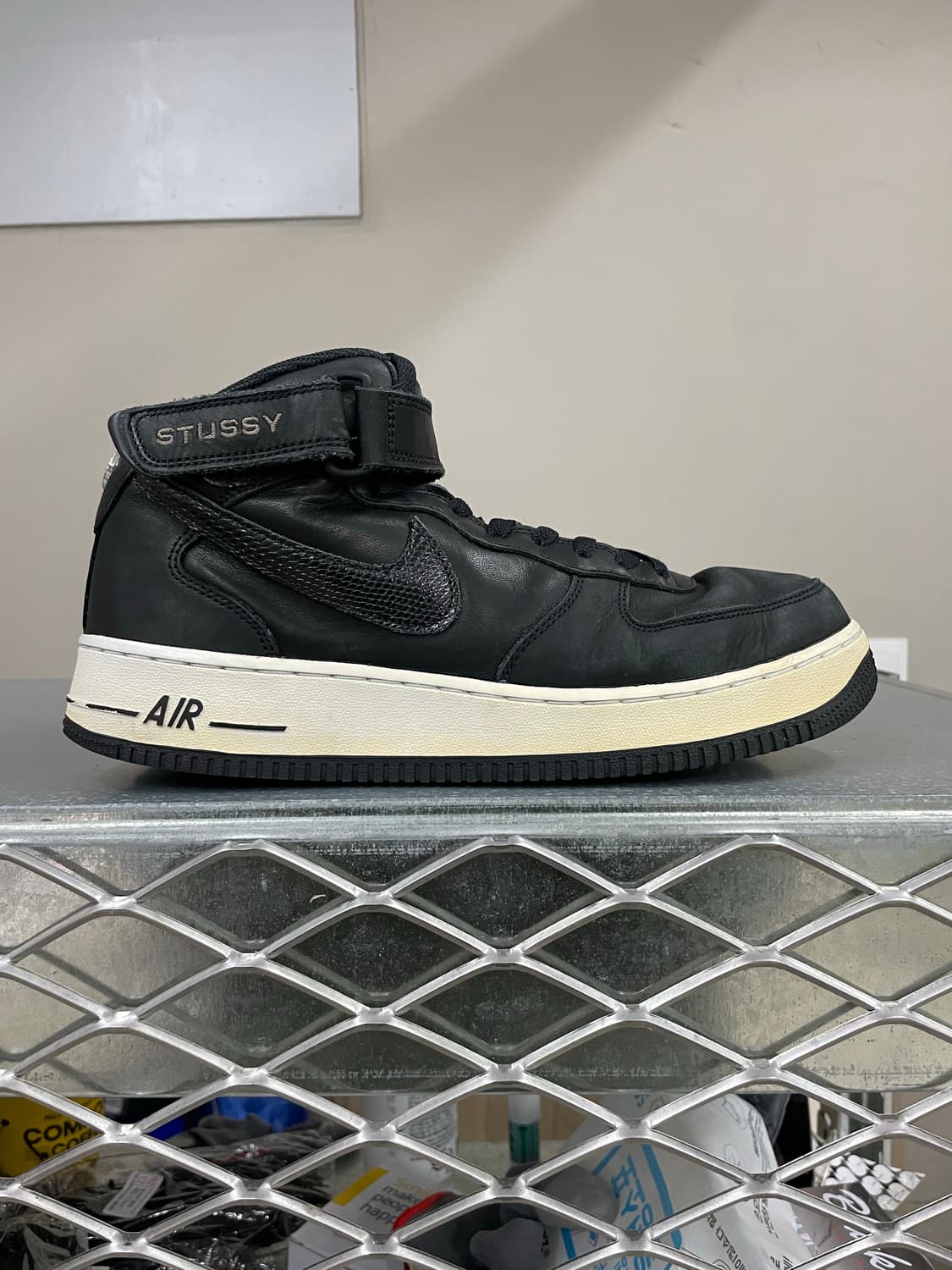 나이키 x 스투시 에어포스 1 미드 SP 블랙 280 (gr-4150) 상품이미지4