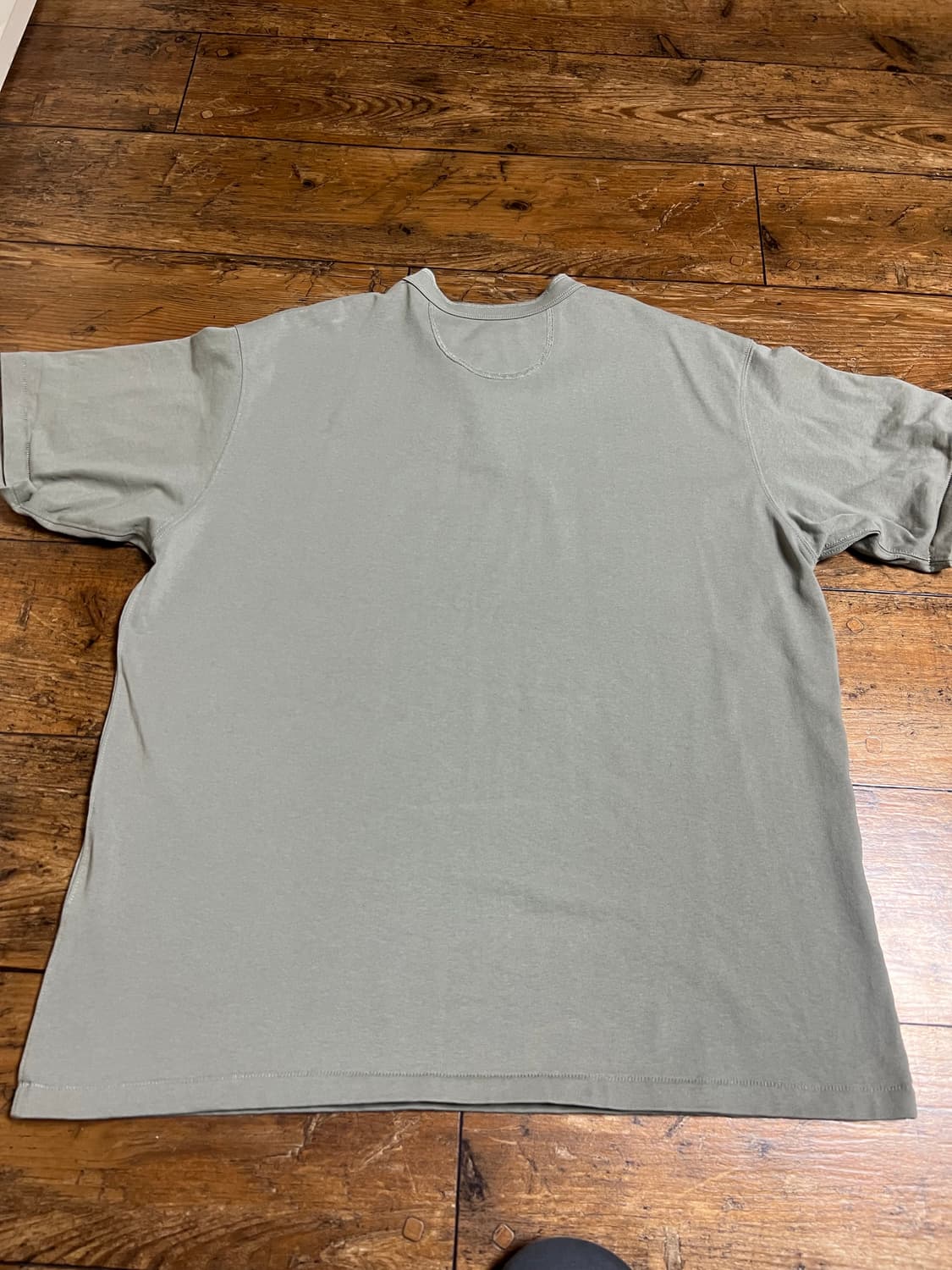 아웃스탠딩 헨리넥 반팔 L HENLEY NECK T-SHIRT_OLIVE 상품이미지3