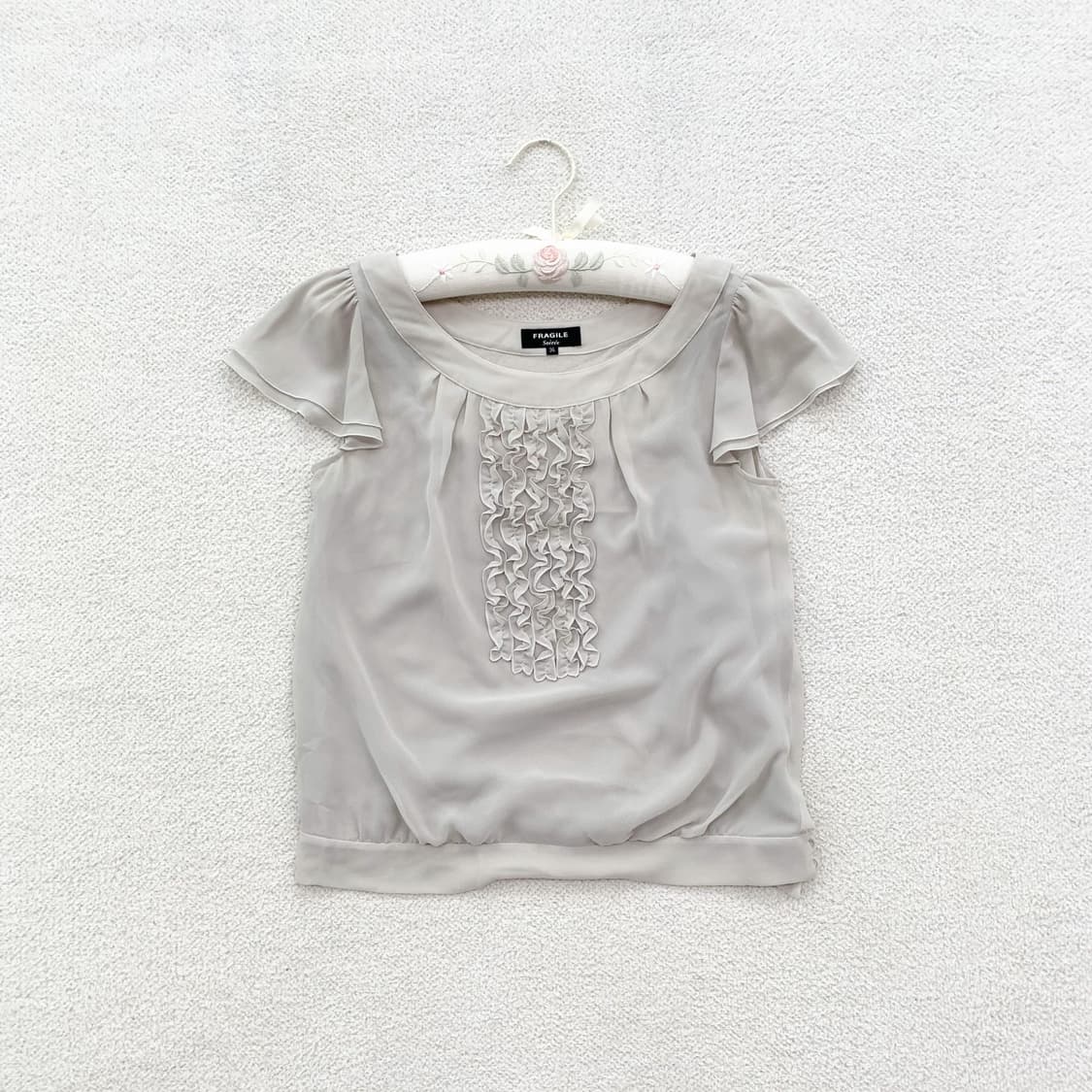 모카그레이 ♥ 페어리 미니프릴 블라우스 상품이미지2