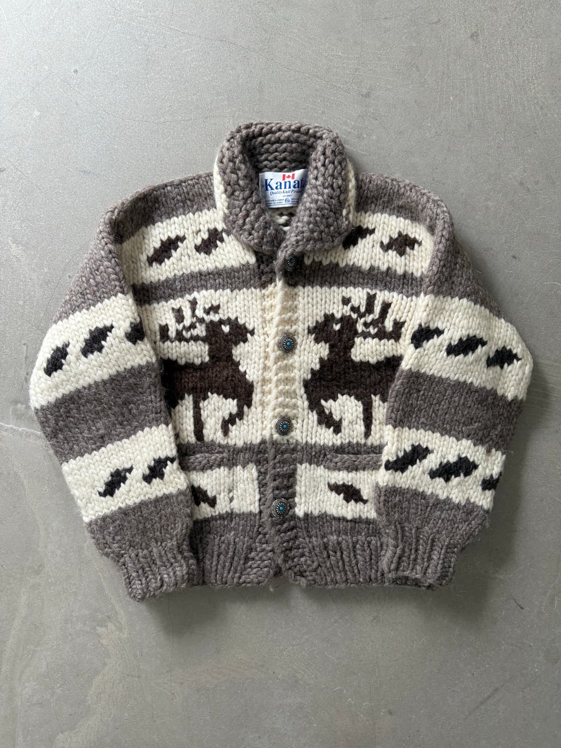 Kanata Cowichan Heavy Wool Cardigan  상품이미지3