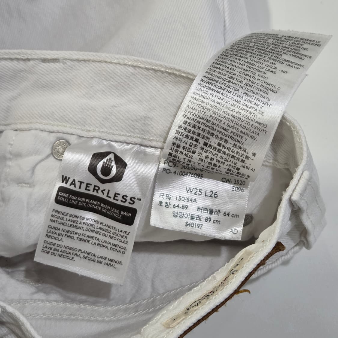 리바이스 화이트진 501 25/26 상품이미지6