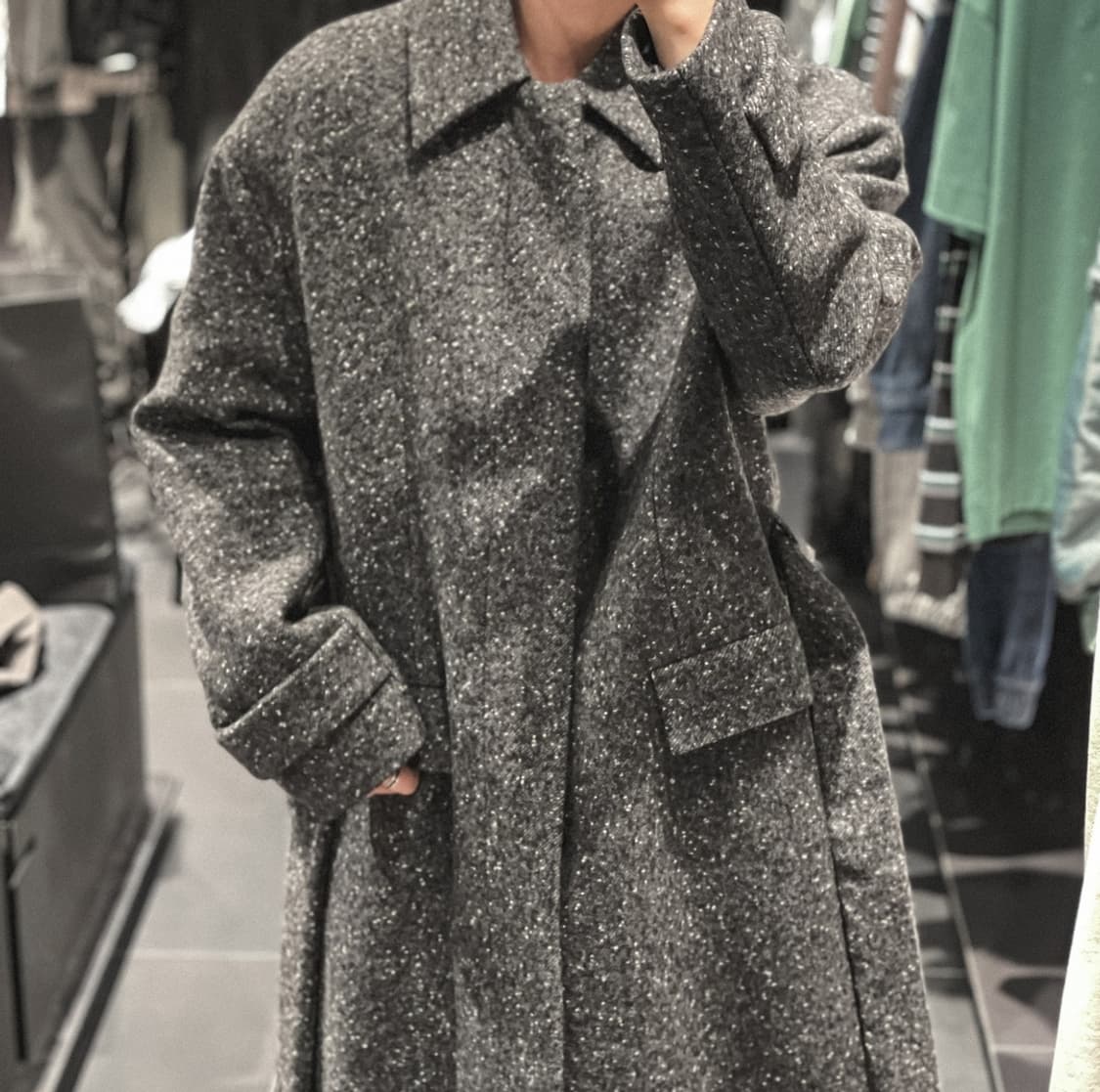 준지 159만 트위드 발마칸 코트 상품이미지1