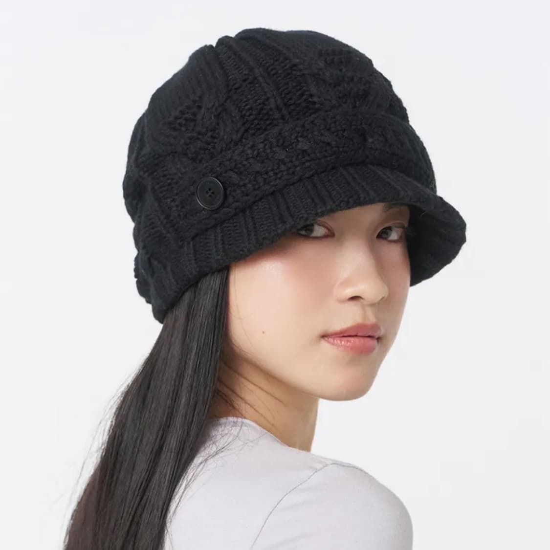 미세키 서울 케이블 니트캡 블랙 상품이미지1