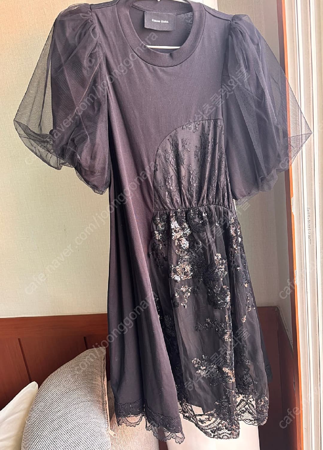 시몬로샤 튤 오버레이 패치워크 드레스 S 상품이미지2