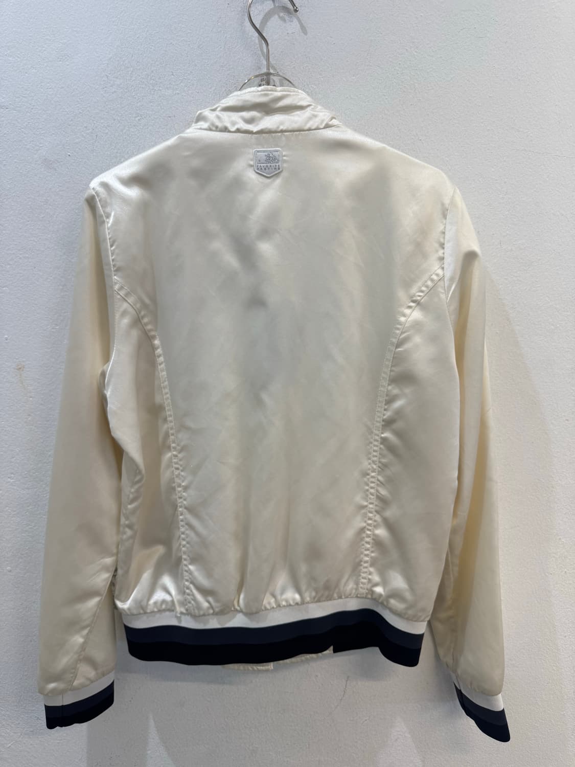 MLB White Glossy Varsity Jacket 상품이미지2