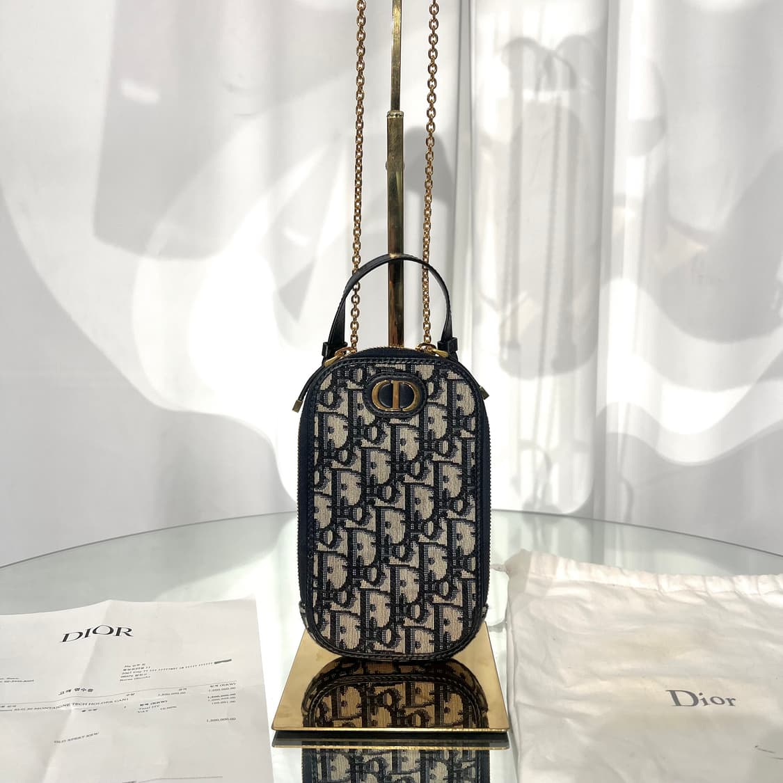 [정품] 디올 오블리크 몽테인30 폰 홀더 백 더스트 상품이미지1