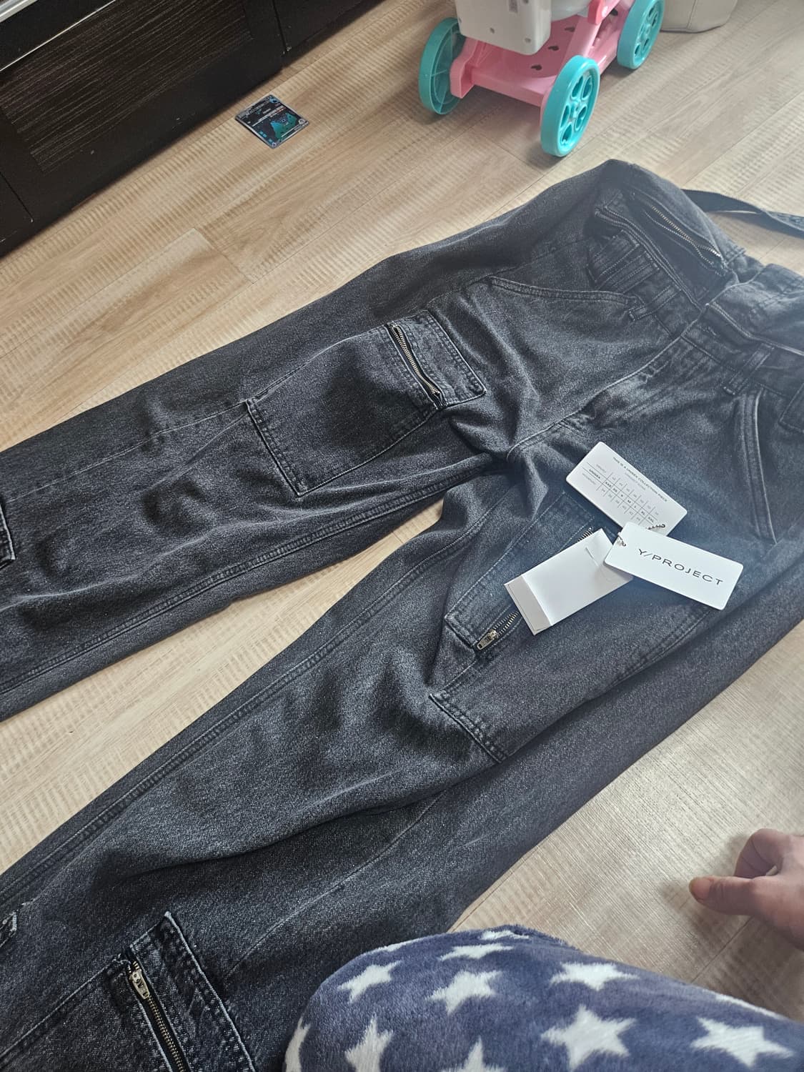 와이프로젝트 팝업진 흑청xs팝니다 상품이미지3