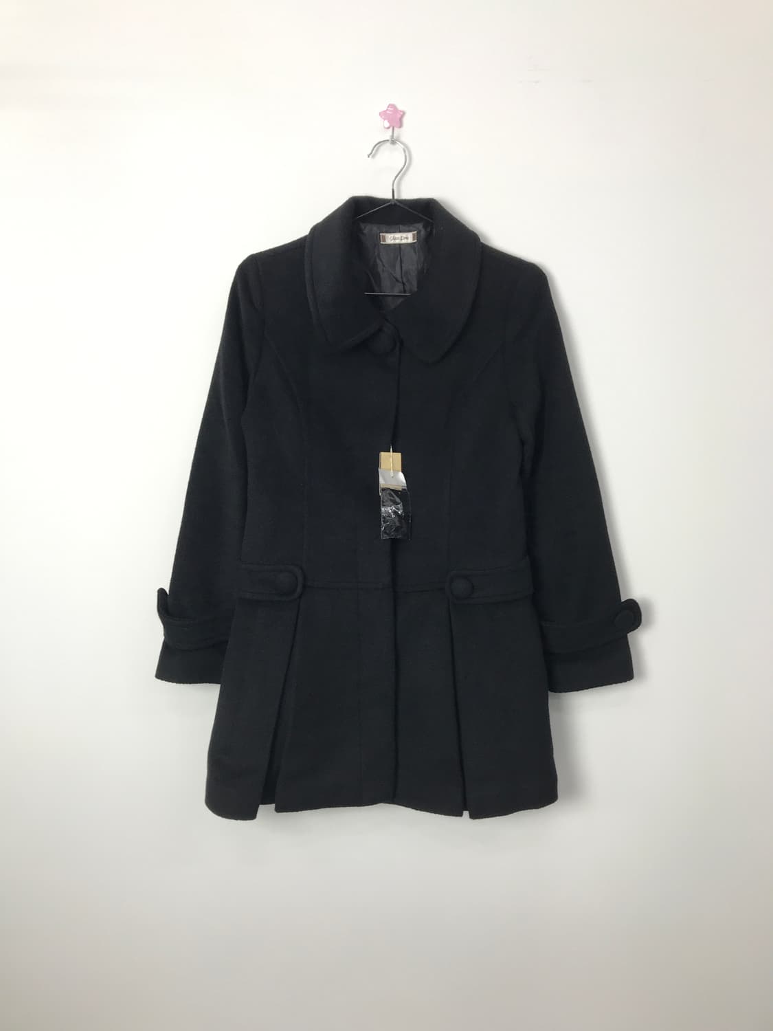 Jpn Black Wool Single-Breasted Half Coat 상품이미지3
