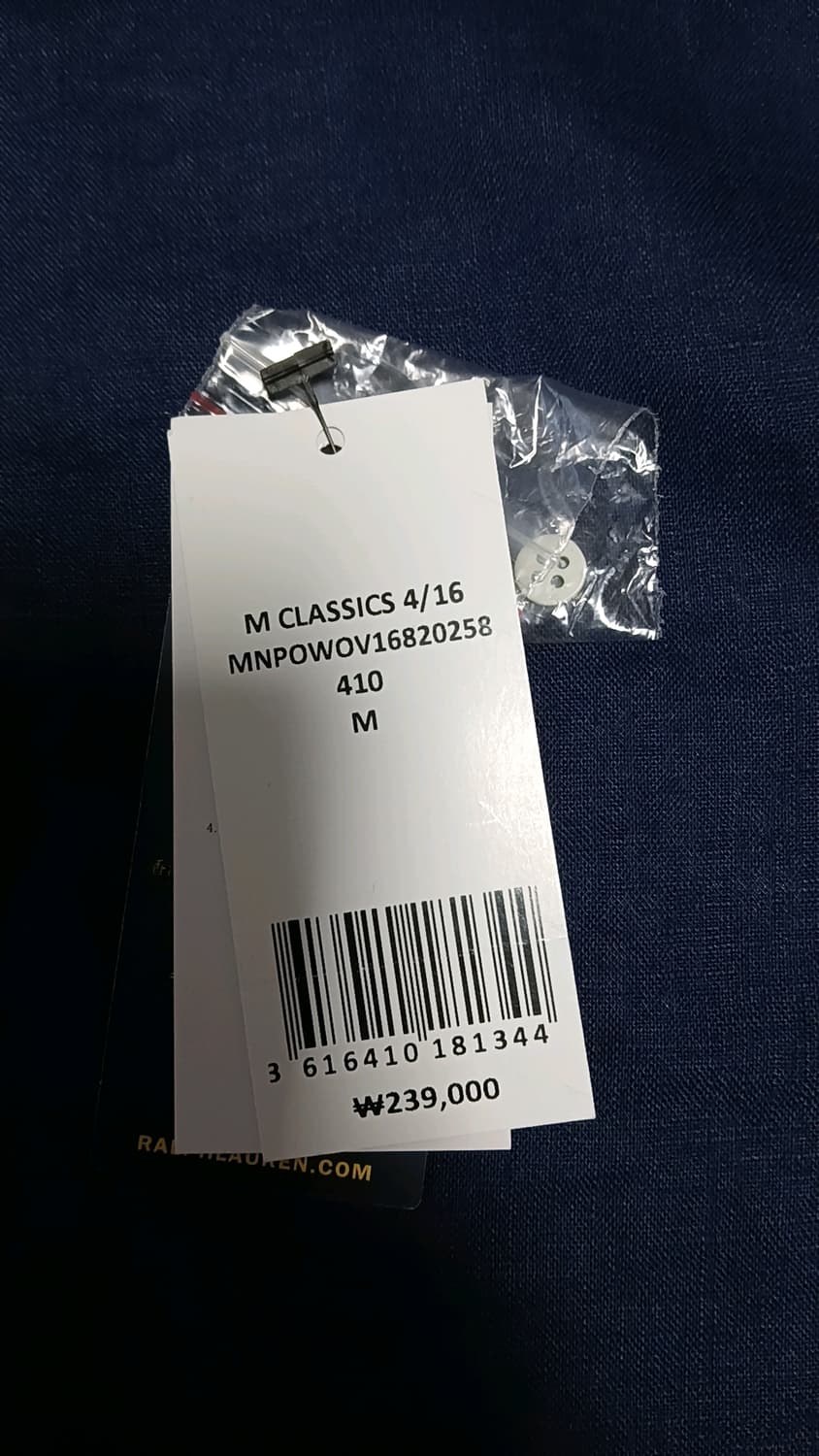 폴로랄프로렌 커스텀핏 리넨셔츠 M 네이비 상품이미지5