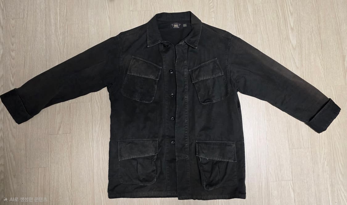 RRL 더블알엘 가먼트다이 블랙 립스탑 퍼티그 자켓 L 상품이미지1