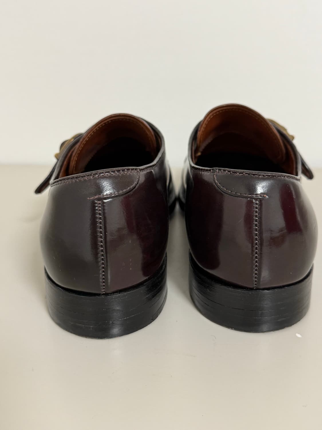 알든 954 8 1/2 D 싱클몽크 코도반 버건디 상품이미지4