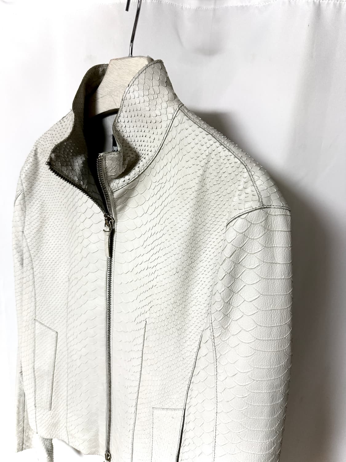 아르마니 2way 파이톤 카우하이드 스티치 라이더자켓 상품이미지2