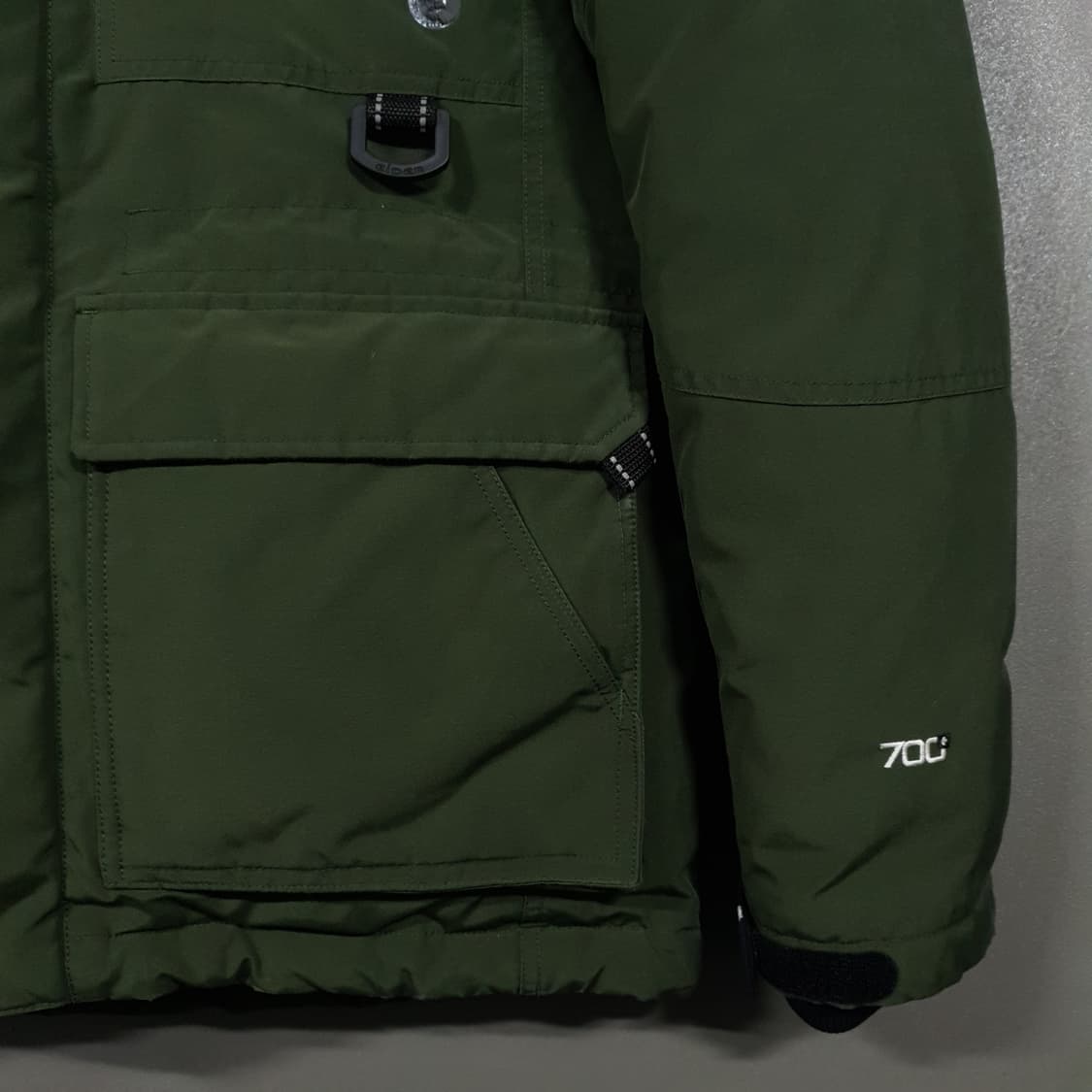 L (100) 아이더 노바 다운 자켓 후드퍼 헤비 덕다운 패딩 점퍼 카키 상품이미지5