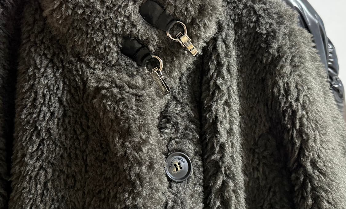 트리밍버드 메탈 훅 버튼 시어링 퍼자켓 상품이미지6