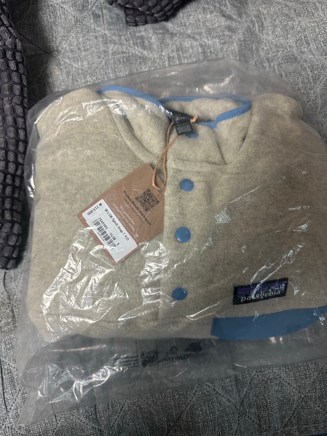 (W) 파타고니아 라이트웨이트 신칠라 스냅-T 플리스 풀오버 오트밀 헤더 상품이미지2