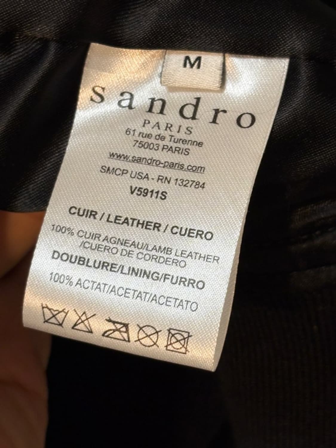 산드로(Sandro) A1 리얼 레더 스웨이드 가죽 봄버 자켓 상품이미지7