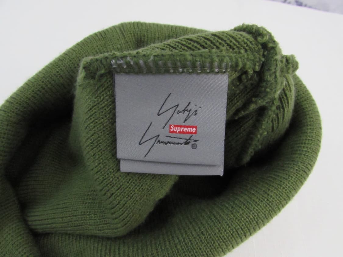 15FW 슈프림 x 요지야마모토 스크립트로고 비니 올리브 상품이미지4