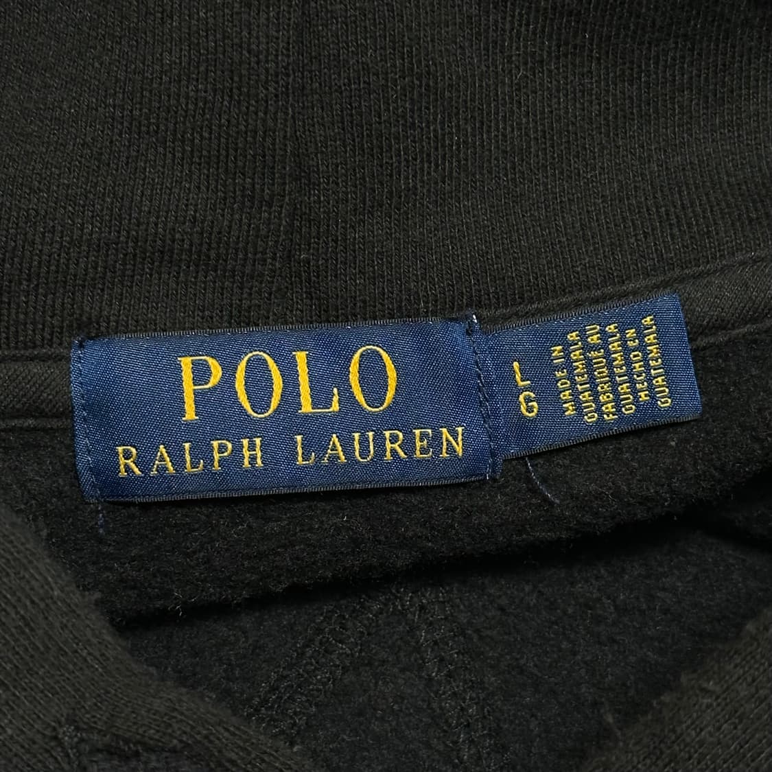 L 폴로랄프로렌 블랙 기모 후드티 상품이미지4
