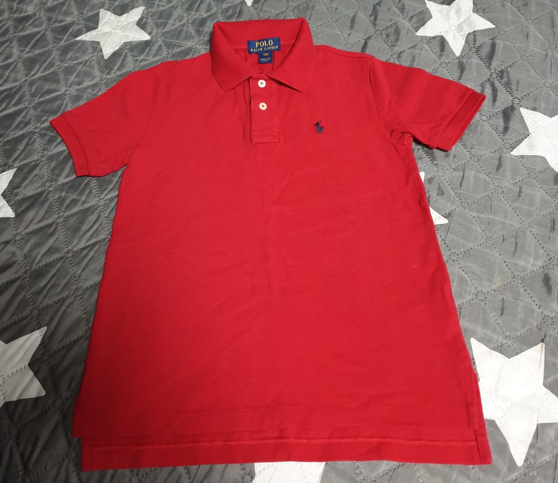 폴로랄프로렌 딱붙핏 반팔 카라티 레드 (XS) 상품이미지1
