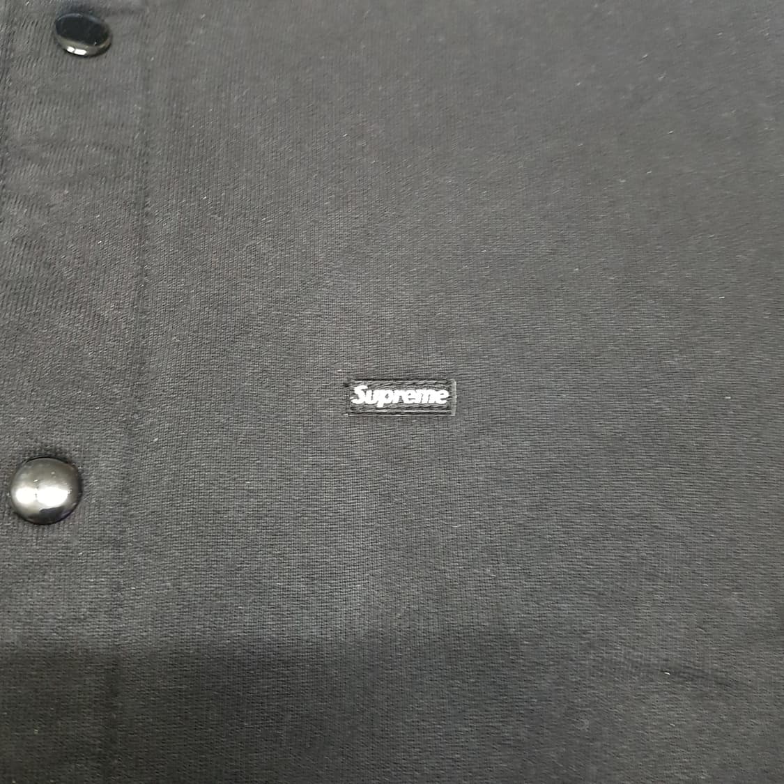 L 슈프림 스냅 프론트 스웻 자켓 스몰 박스 로고 블랙 supreme 상품이미지4