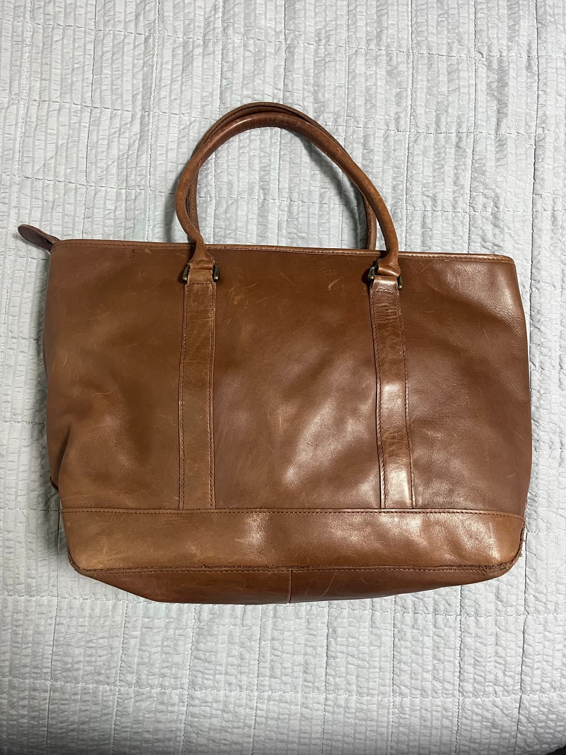 [OS] L.L.BEAN 엘엘빈 브라운 레더 토트백 상품이미지1