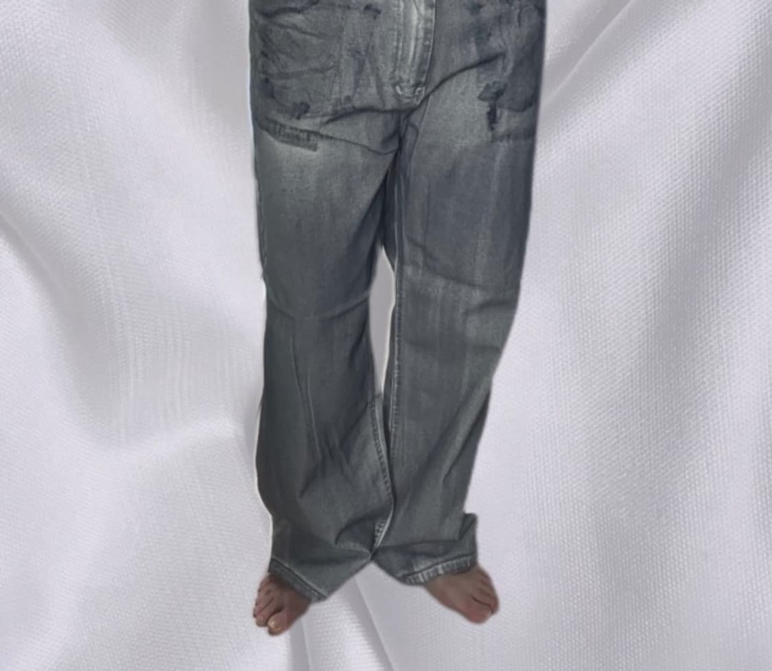 스프레이 워싱 와이드 팬츠 상품이미지1
