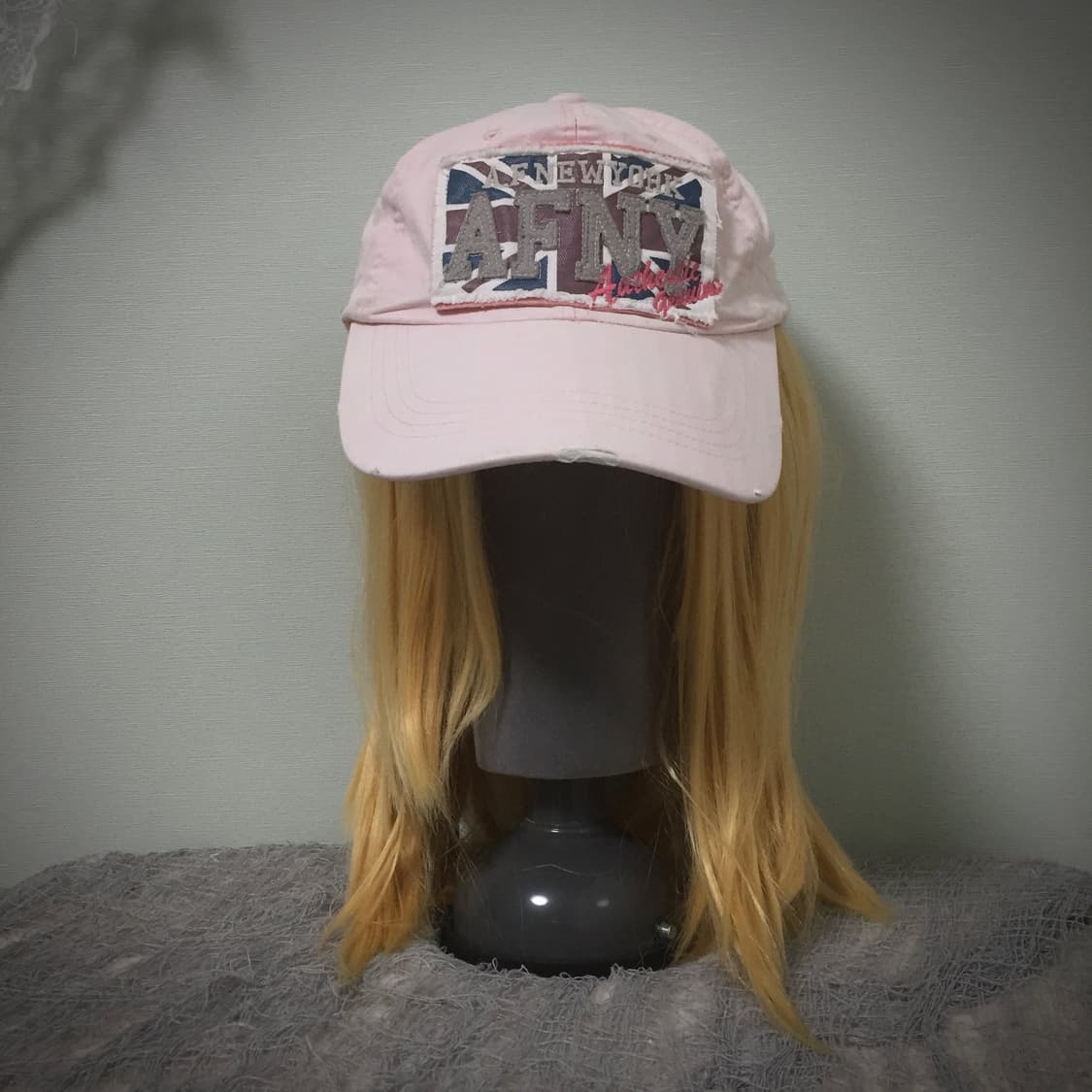 Rock blue baby pink vintage cap 상품이미지1