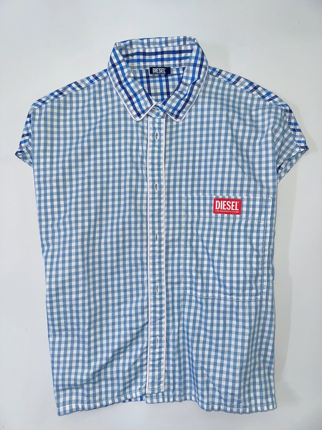 Diesel 디젤 체크 반팔 셔츠 상품이미지1