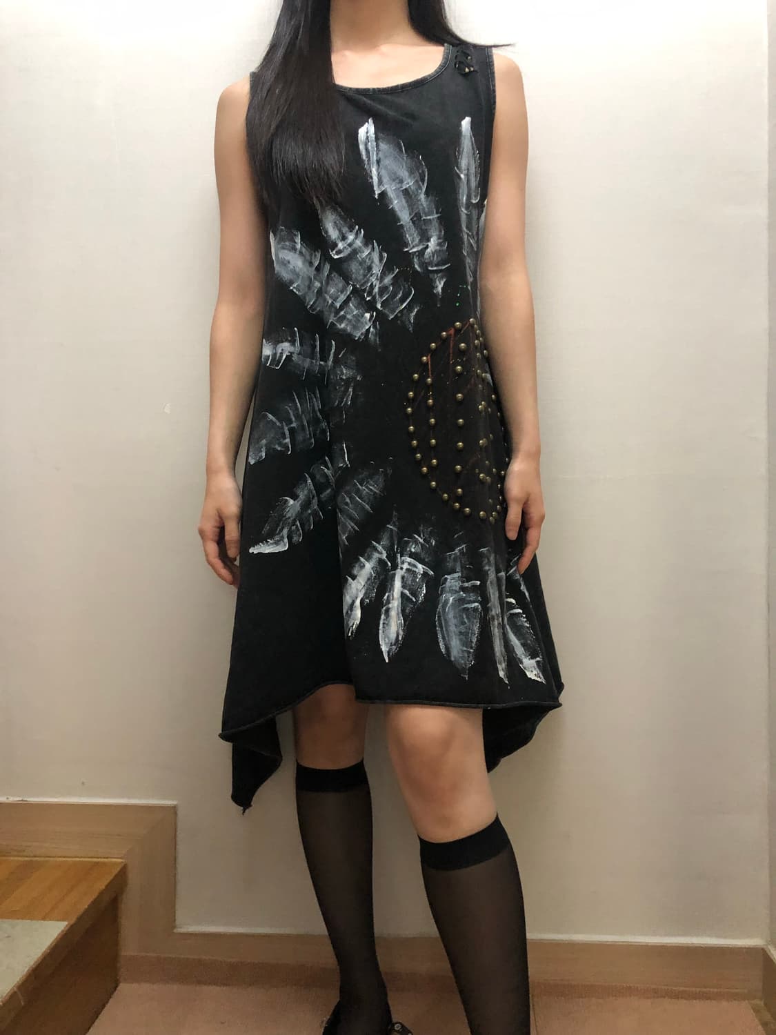 빈티지 블랙 히피 원피스 상품이미지6
