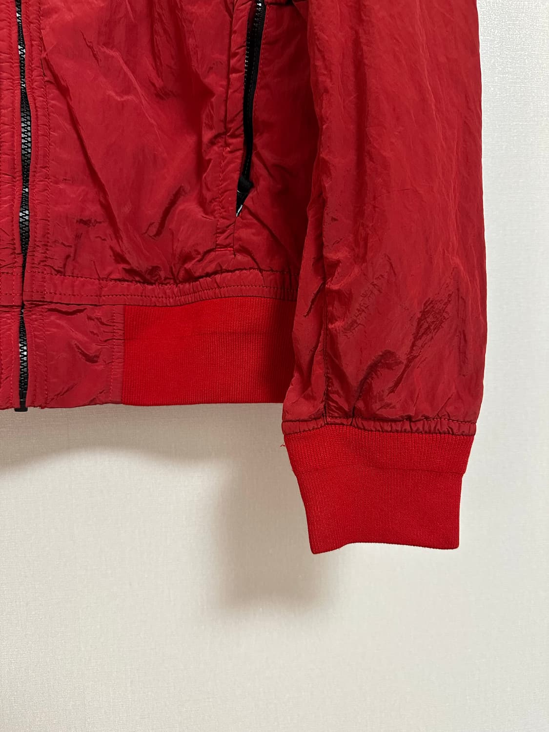 [S size] 스톤아일랜드 나일론 메탈 블루종 레드 상품이미지5