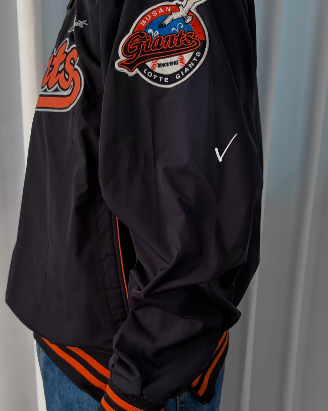 [XL]롯데 자이언츠 춘추용 베이스볼 하프집업 바람막이 자켓 상품이미지10