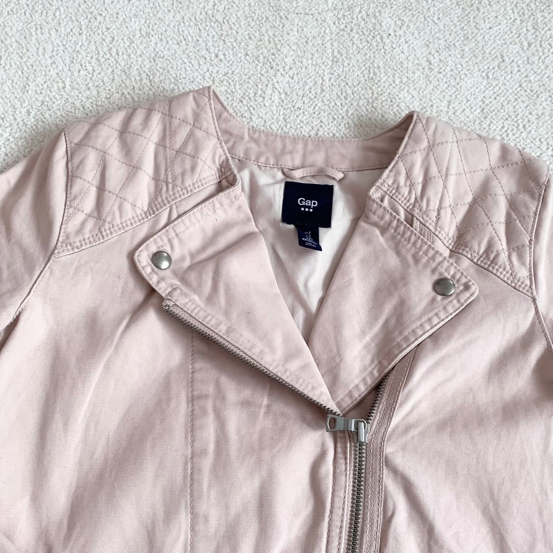 Gap 파우더핑크 코튼 라이더자켓 상품이미지2