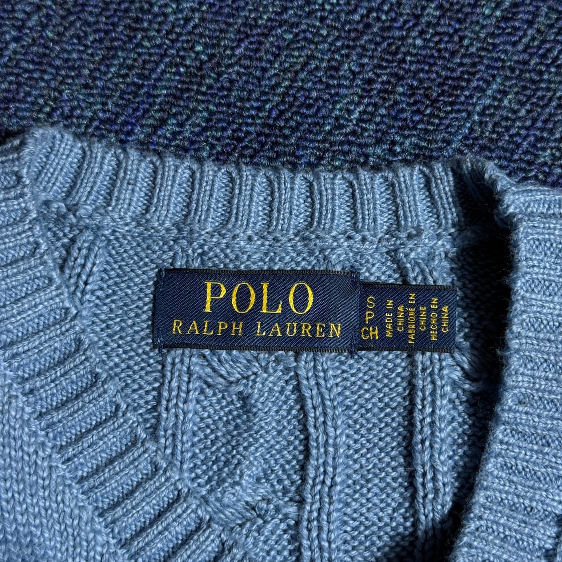 폴로 랄프로렌 블루 케이블 니트 상품이미지3