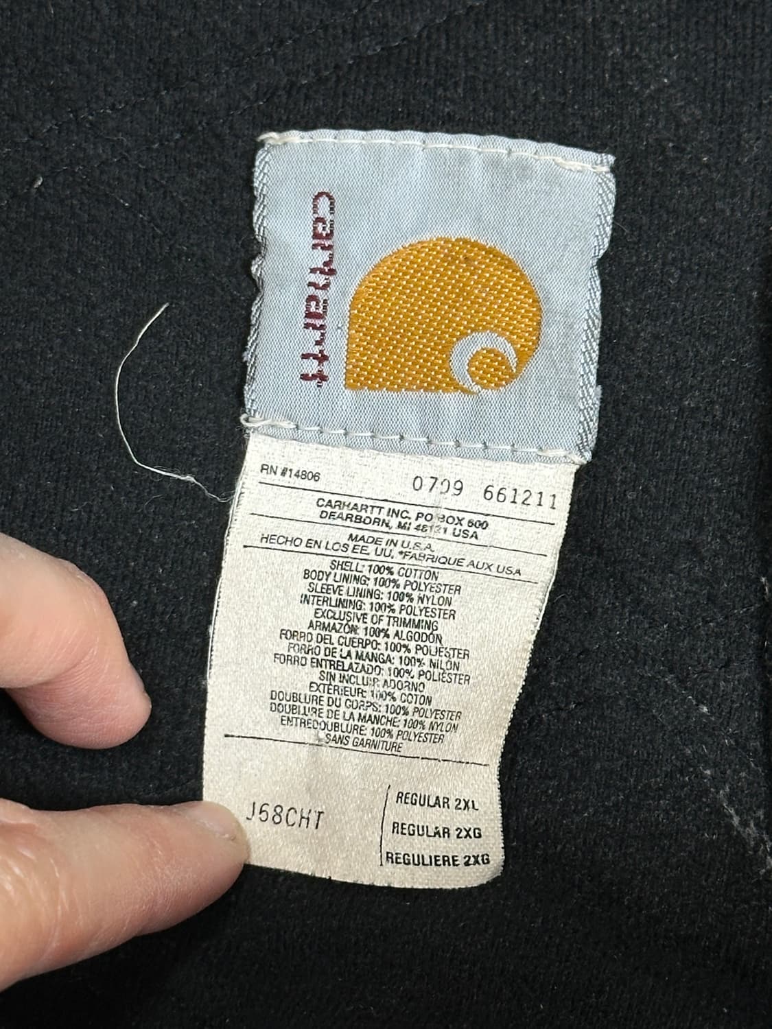 00's OG 칼하트 J68 액티브 자켓 칼하트 J130 CHT 상품이미지9